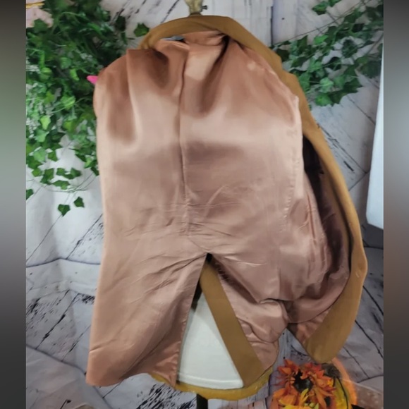 ENKA Petal Suede (Faux) Golden Touch Vintage Blazer, Union Made USA - Picture 10 of 10